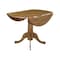 International Concepts Round 42 in Round Dual Drop Leaf Pedestal Table, Pecan, 42 in W, 42 in L, 29.5 in H, Wood, Pecan T59-42DP - alternate 5